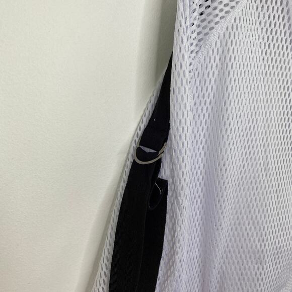 LF White Black Mesh Zip Up Long Sleeve Logo Jacket Women's Size Small S NWT - Picture 7 of 9